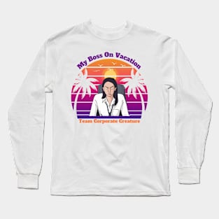 My Boss on Vacation - female Long Sleeve T-Shirt